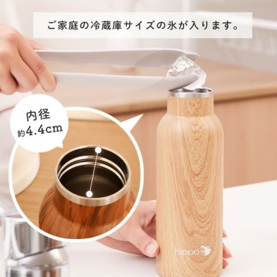 水筒 ステンレスボトル 500ml hippo(ヒッポ) ミルク缶型【ミルクホワイト】