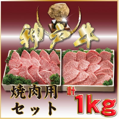 神戸牛(神戸ビーフ) 焼肉セット 計1Kg ONYS5 【2026年4月より順次発送】