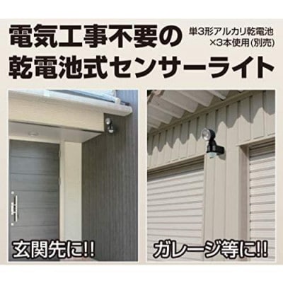 大進 乾電池式センサーライト1灯式 DLB-NS100 防犯ライト ソーラーライト 防雨 屋外 人感