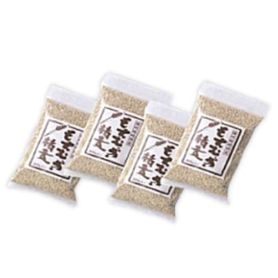 もちむぎ精麦1kg×4袋