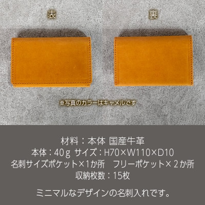 薄型名刺入れ　Andy/キャメル