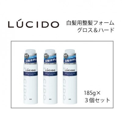 ルシード　白髪用整髪フォーム　グロス&ハード　185g×3個セット　MA-102