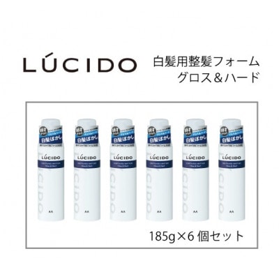 ルシード　白髪用整髪フォーム　グロス&ハード　185g×6個セット　MA-102B