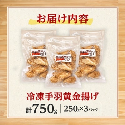 手羽黄金揚げ 750g(250g×3パック) 甘辛ダレがやみつき 電子レンジで温めるだけ 冷凍便