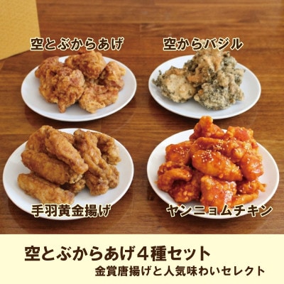 空とぶからあげ4種セット 金賞唐揚げと人気味わいセレクト