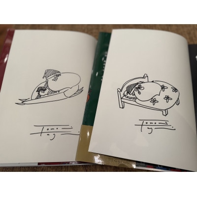 100にんのサンタクロース/100にんのサンタクロースの12かげつ　サイン入り絵本2冊セット