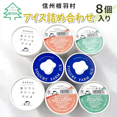 南信州根羽村産 アイス詰め合わせ 8個セット (4種類×2個)