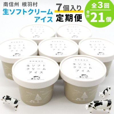 【発送月固定定期便】生乳の美味しさそのまま!生ソフトクリームアイス 合計21個全3回