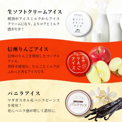 【毎月定期便】3種類のアイス定期便☆南信州根羽村産アイス が毎月7個届く! 合計21個全3回