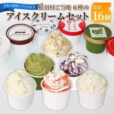 根羽村 ご当地アイス 6種のアソート 16個セット《80ml×16》