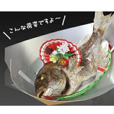 《瀬戸内天然真鯛700g 炭火焼》お頭付き祝い鯛　レシピ・祝い飾り付き