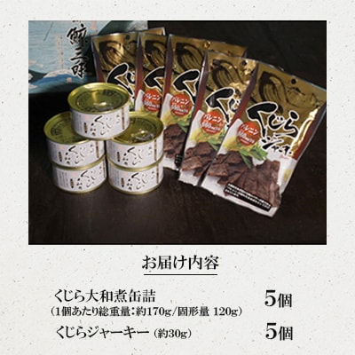 大和煮缶詰とジャーキーセット(各5個)