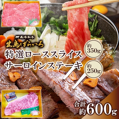 長崎和牛　特選ローススライス約350gサーロインステーキ約250g　詰合わせ〈合同会社肉のマルシン〉