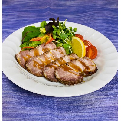 長崎和牛出島ばらいろあぶり焼き&長崎県産SPF五島美豚の自家製手作り焼豚のセット