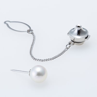アコヤ本真珠WG-8.5mm　メンズタイピン【プレミアム】