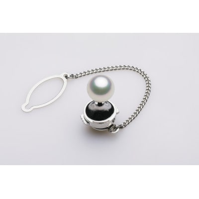 アコヤ本真珠WG-8.0mm　メンズタイピン【プレミアム】