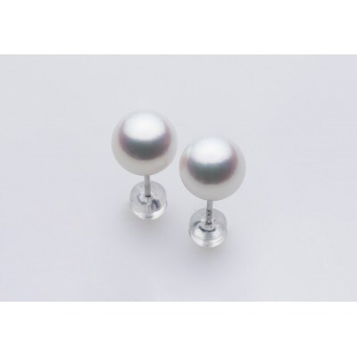 PT900 / 8.0mm アコヤ真珠　ピアス