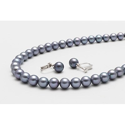 黒真珠 ネックレス イヤリングセット 7 5 8mm珠 S 14 お礼品詳細 ふるさと納税なら さとふる