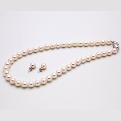 あこや真珠(8.5-9mm珠)ネックレス&ピアスセット