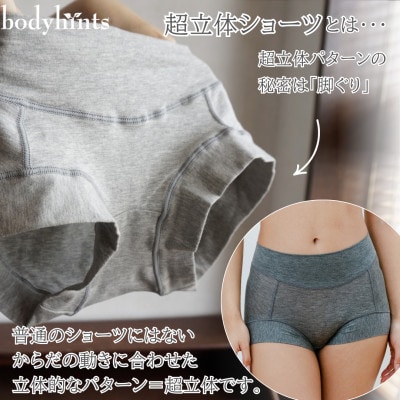 テンセル(TM)繊維 超立体ショーツ スタンダード丈 同色2枚セット(Mサイズ・モカ)(長崎市)