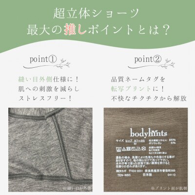 テンセル(TM)繊維 超立体ショーツ スタンダード丈 同色3枚セット(Mサイズ・モカ)(長崎市)