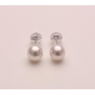 アコヤ真珠ピアス 7.0-7.5mm【K14WG】