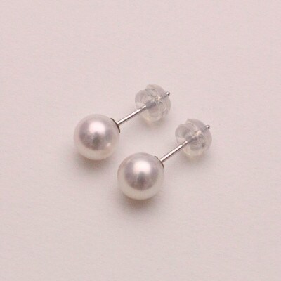 アコヤ真珠ピアス 7.0-7.5mm【K14WG】