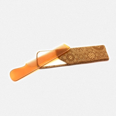 本べっ甲 白甲 メンズ クシ  1点　～長崎べっ甲細工まるとみ～