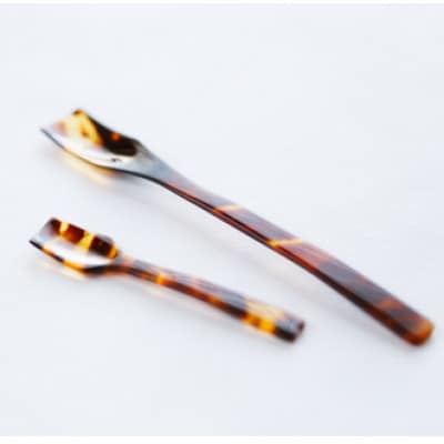 本べっ甲アイスクリームスプーン2本セット～長崎べっ甲細工まるとみ～