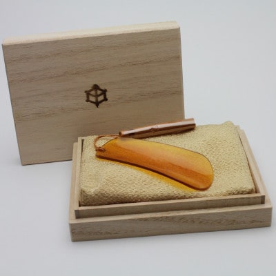 本べっ甲 白甲 携帯用 靴ベラ　～長崎べっ甲細工まるとみ～