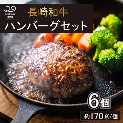 長崎和牛ハンバーグセット約170g×6個(長崎市)