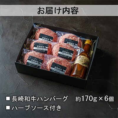 長崎和牛ハンバーグセット約170g×6個(長崎市)