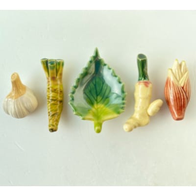 イホシロ窯　手作り　野菜(薬味)箸置き5種類　gf423