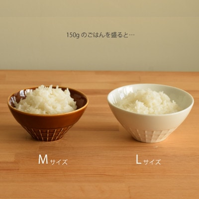 【美濃焼】miyama.のごはん茶碗Lペア　箸置き付　白磁