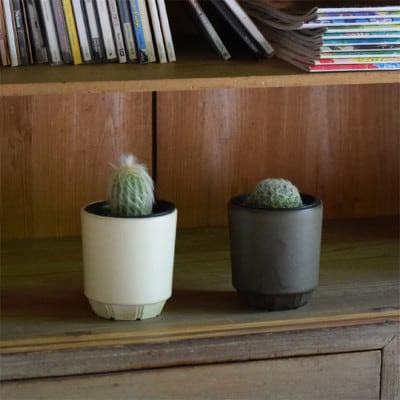 母の日おすすめの鉢植え　花のある暮らしを手軽に　miyama.の植木鉢S　ブラウン2個　美濃焼