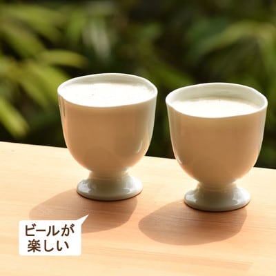 【miyama.】ポテ　ペアゴブレット　青白　2個セット