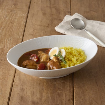 【美濃焼】miyama.のカレーとパスタのうつわ(クリース)2個セット　白磁