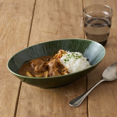 【美濃焼】miyama.のカレーとパスタのうつわ(クリース)2個セット　織部