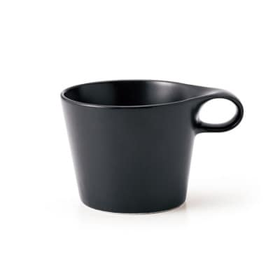 【美濃焼】miyama.のスタッキングマグカップ(250cc)　1個　黒マット