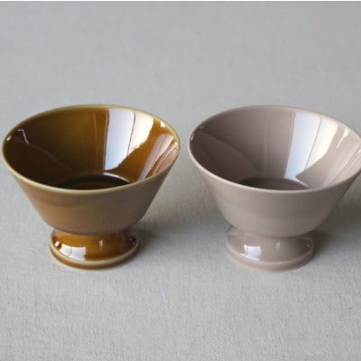 小田陶器のSonnette-ソネット-デザートボウル2個セット　シンプルでスタッキングできる器
