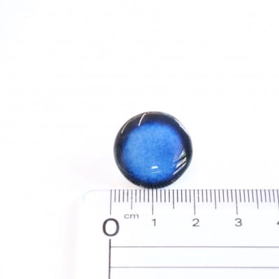 【美濃焼】青むらタイルピアス(直径20mm)