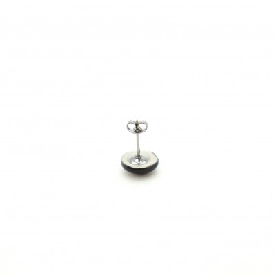 【美濃焼】紫むらタイルピアス(直径10mm)