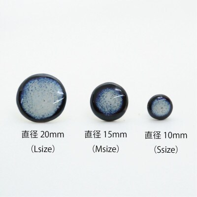【美濃焼】紫むらタイルピアス(直径10mm)