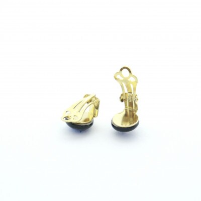 【美濃焼】紫むらタイルイヤリング(直径10mm)