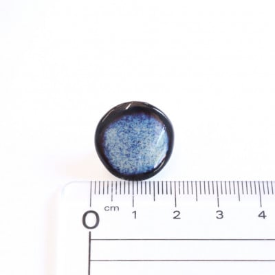 【美濃焼】紫むらタイルイヤリング(直径20mm)