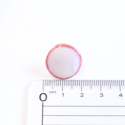 【美濃焼】ピンクむらタイルピアス(直径20mm)