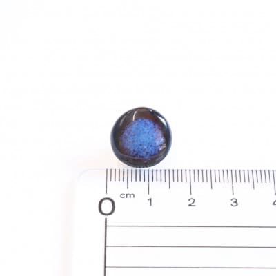【美濃焼】青錆むらタイルイヤリング(直径15mm)