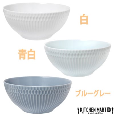 【2枚SET】美濃焼 さざなみ 19鉢 ブルーグレー 1450cc 19.3×8.7cm