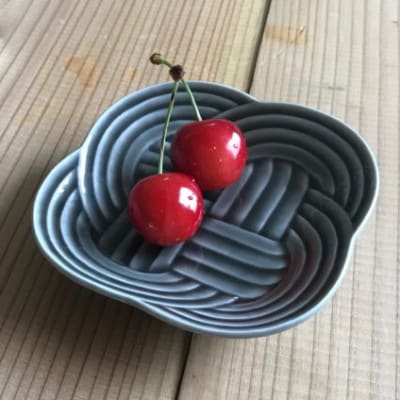 【4枚SET】美濃焼 結 9豆皿 黒 9×2cm 小田陶器