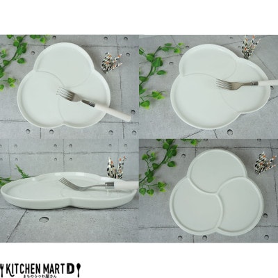 美濃焼 巴プレートL【2枚SET 24×2cm】 小田陶器